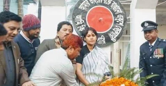 মাধবপুরে ভাষাশহীদদের প্রতি শ্রদ্ধা নিবেদন