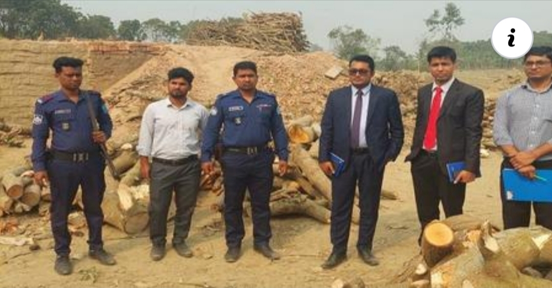 পাংশায় মেসার্স এ এম বি ব্রিকস নামের ইট ভাটার মালিককে জরিমানা